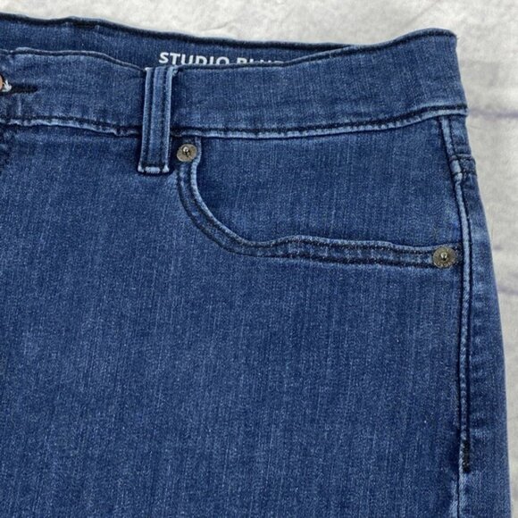 Mugsy Studio‎ Blue Jeans Men's 34x29 FLX3NSB Slim Straight Dark Wash Stretch - Picture 13 of 16